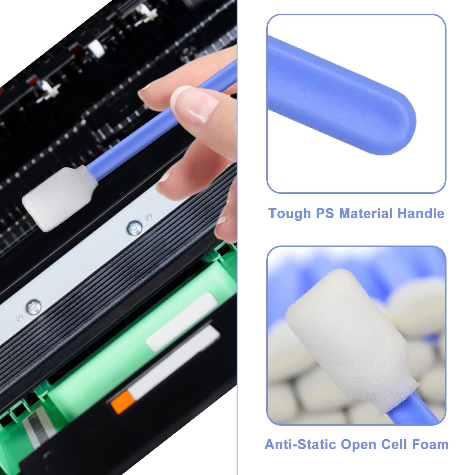ZIZNBA foam swab for optical equipment protects sensitive sensors during cleaning.