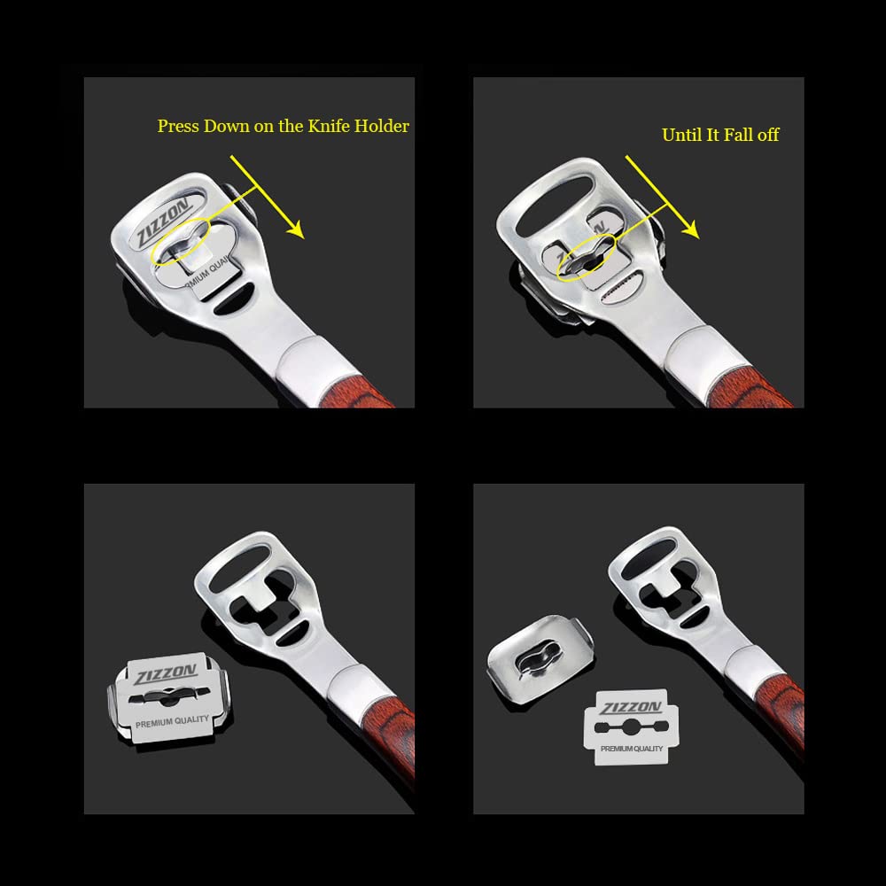 ZIZZON head-removal enables quick blade access.