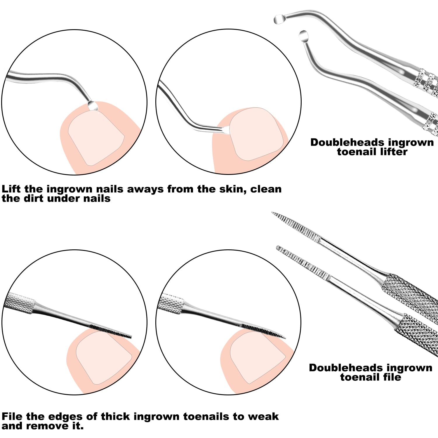 ZIZZON thick toenail file for stubborn edges
