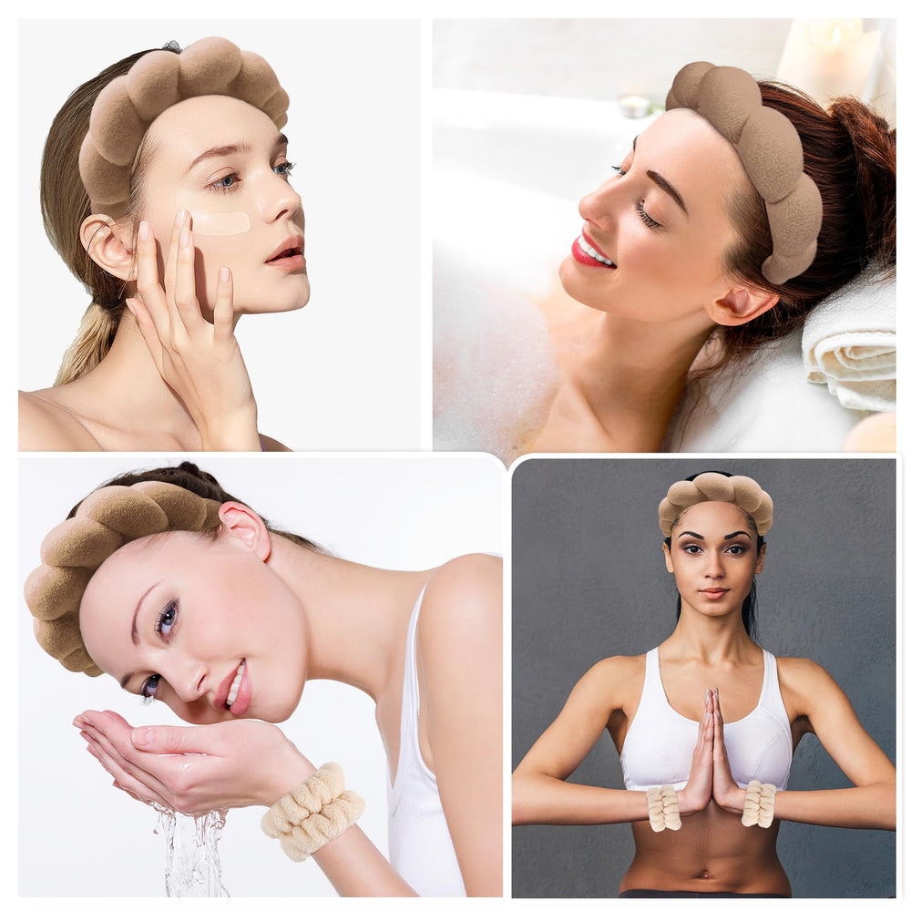 Bandana para cabello antideslizante Zkptops, diseño cómodo para sesiones de belleza.