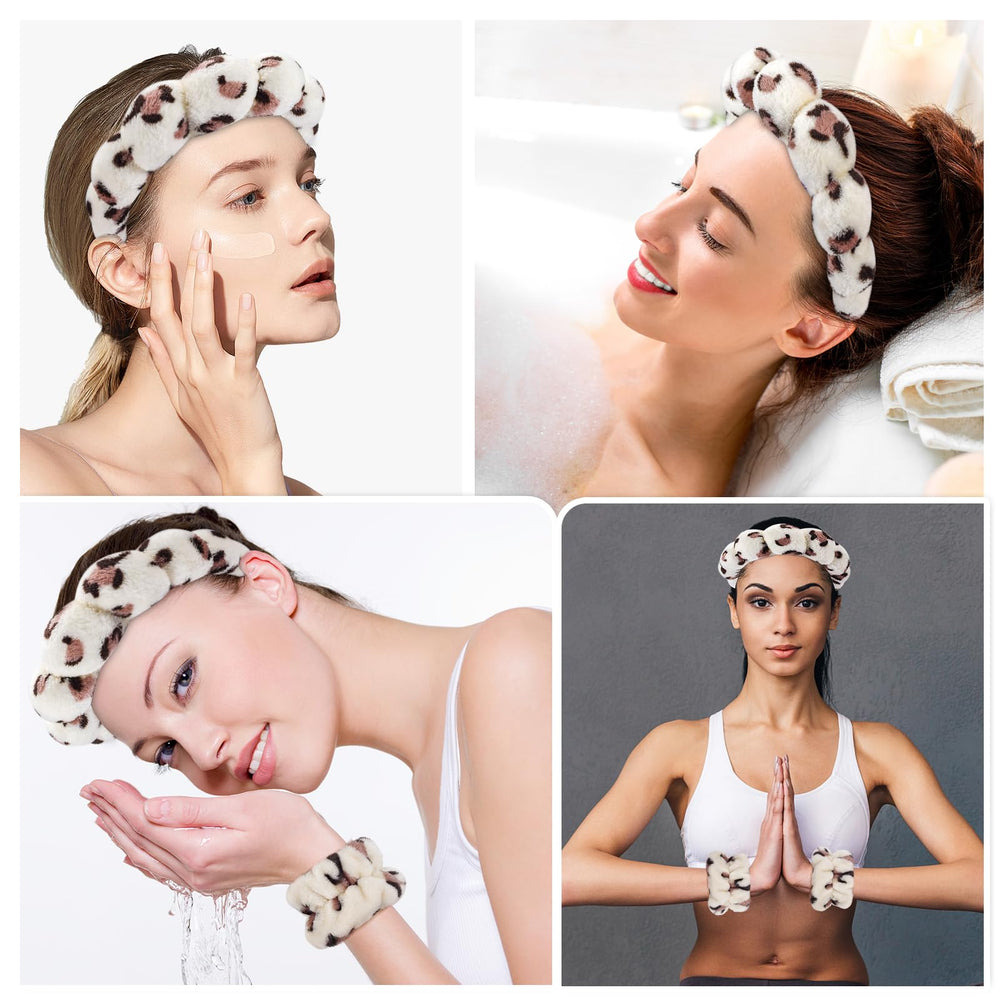 Zkptops bandana spa con diseño nube para recoger el cabello de forma cómoda.