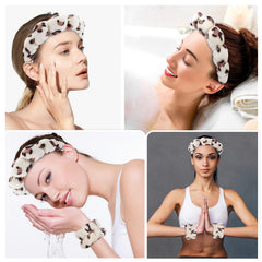 Zkptops bandana spa con diseño nube para recoger el cabello de forma cómoda.