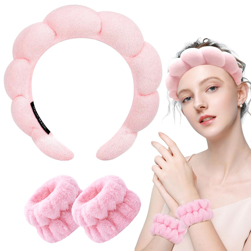 Tejido de terry suave Zkptops rosa para mayor confort al cuidado de la piel.