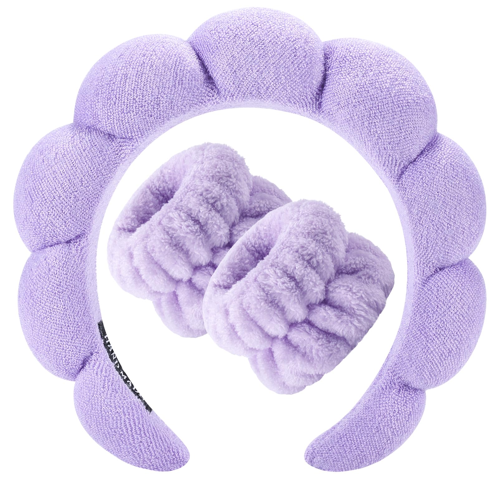 Banda Zkptops Spa para lavado de rostro con esponja absorbente y terry.