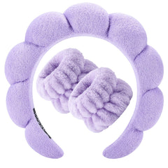 Banda Zkptops Spa para lavado de rostro con esponja absorbente y terry.