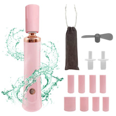 ZLMONDEE Mezclador eléctrico rosado, vista frontal, para esmalte y adhesivo de pestañas.