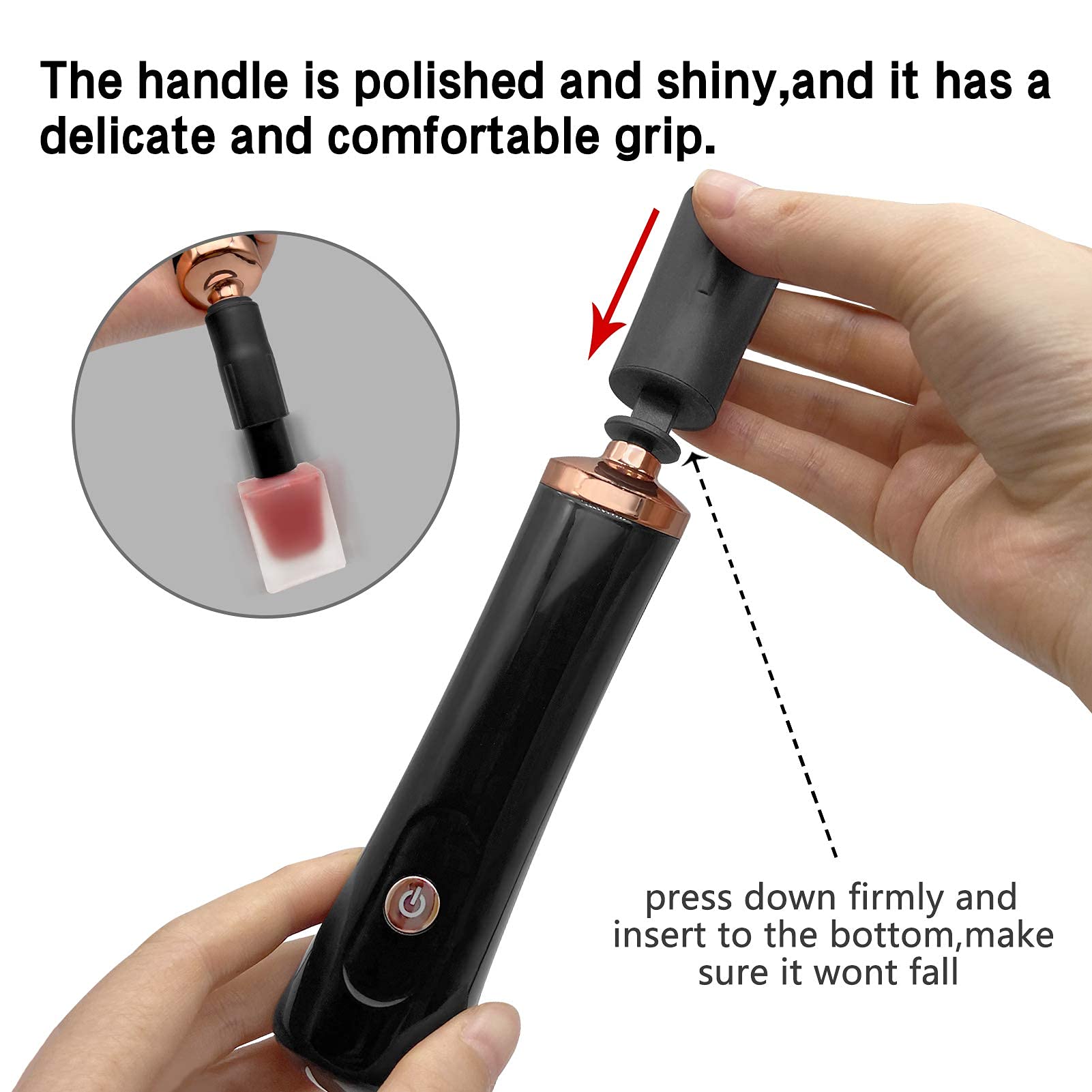 ZLMONDEE mezclador de esmalte, detalle de piezas con 8 calibres.