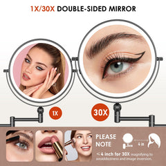 ZLOKLA double-sided 1X/30X magnification for full-face view and detailed work
