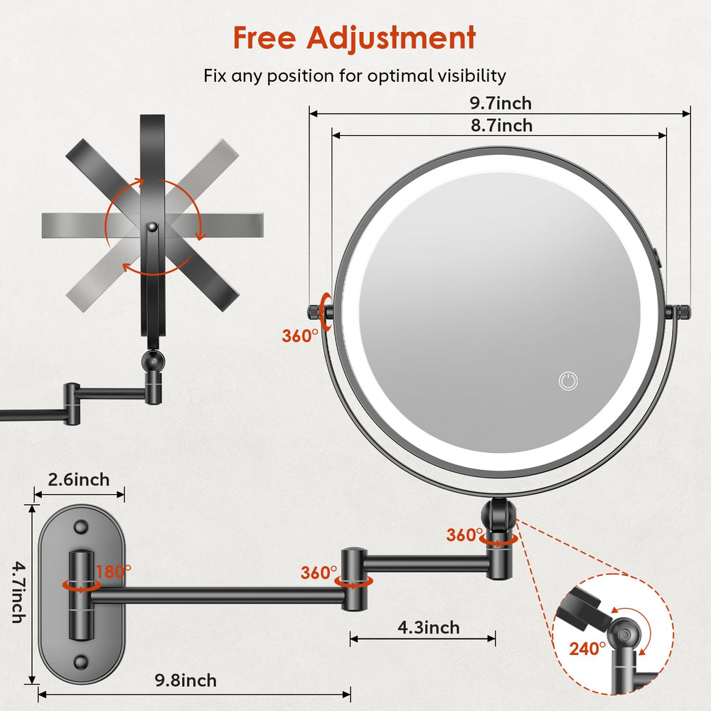 ZLOKLA premium pearl nickel finish mirror combines style with moisture resistance