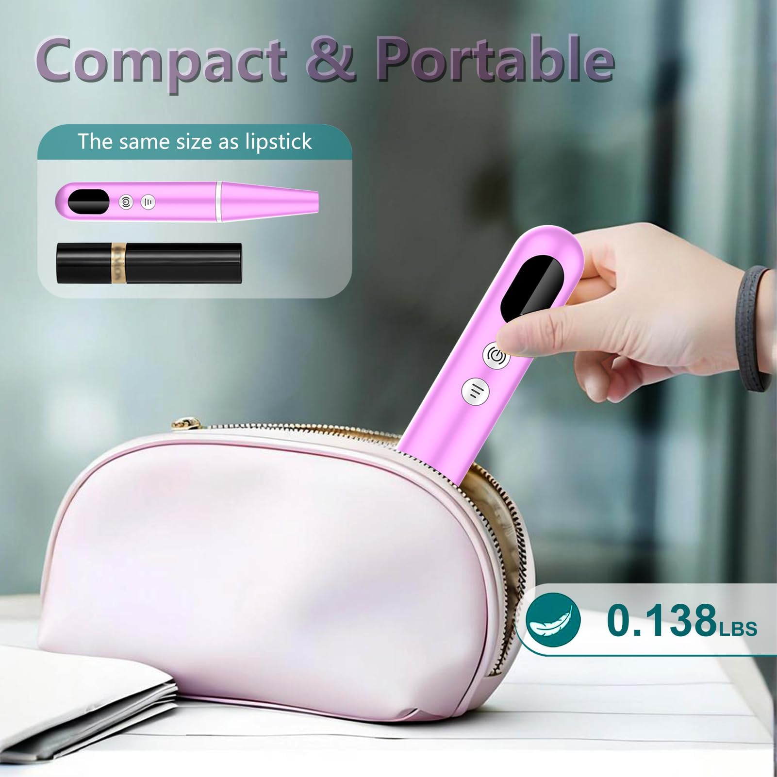 Zloojnn ultra-lightweight nail drill at 62.8 g for comfortable one‑hand use.