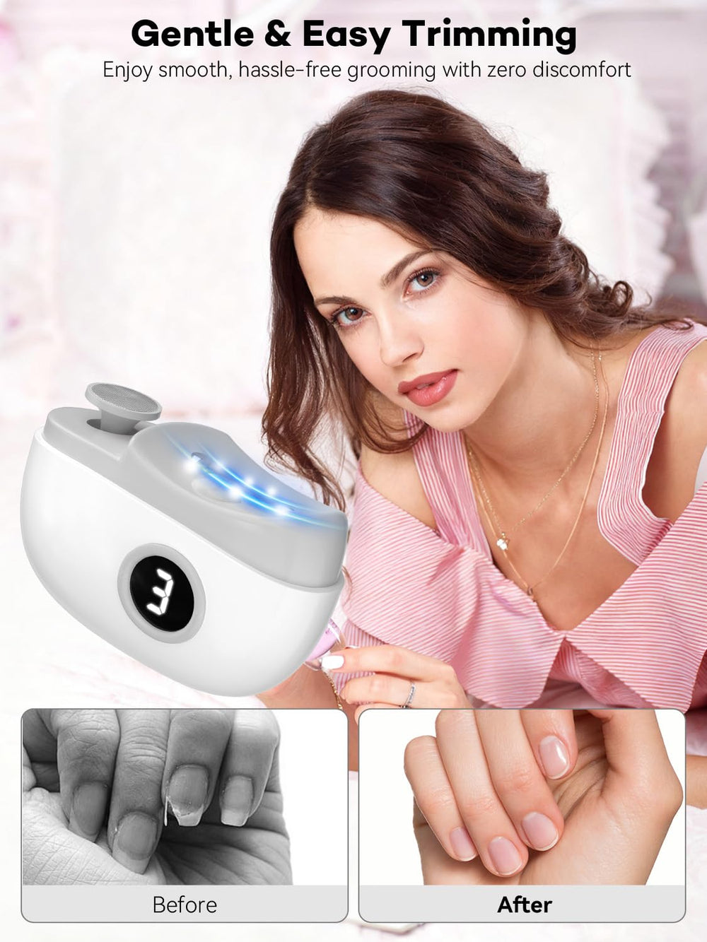 Zlsoeci nail file polisher smooths edges for comfortable wear