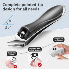 Zlsoeci oblique clipper enables precise trimming of thick or ingrown nails