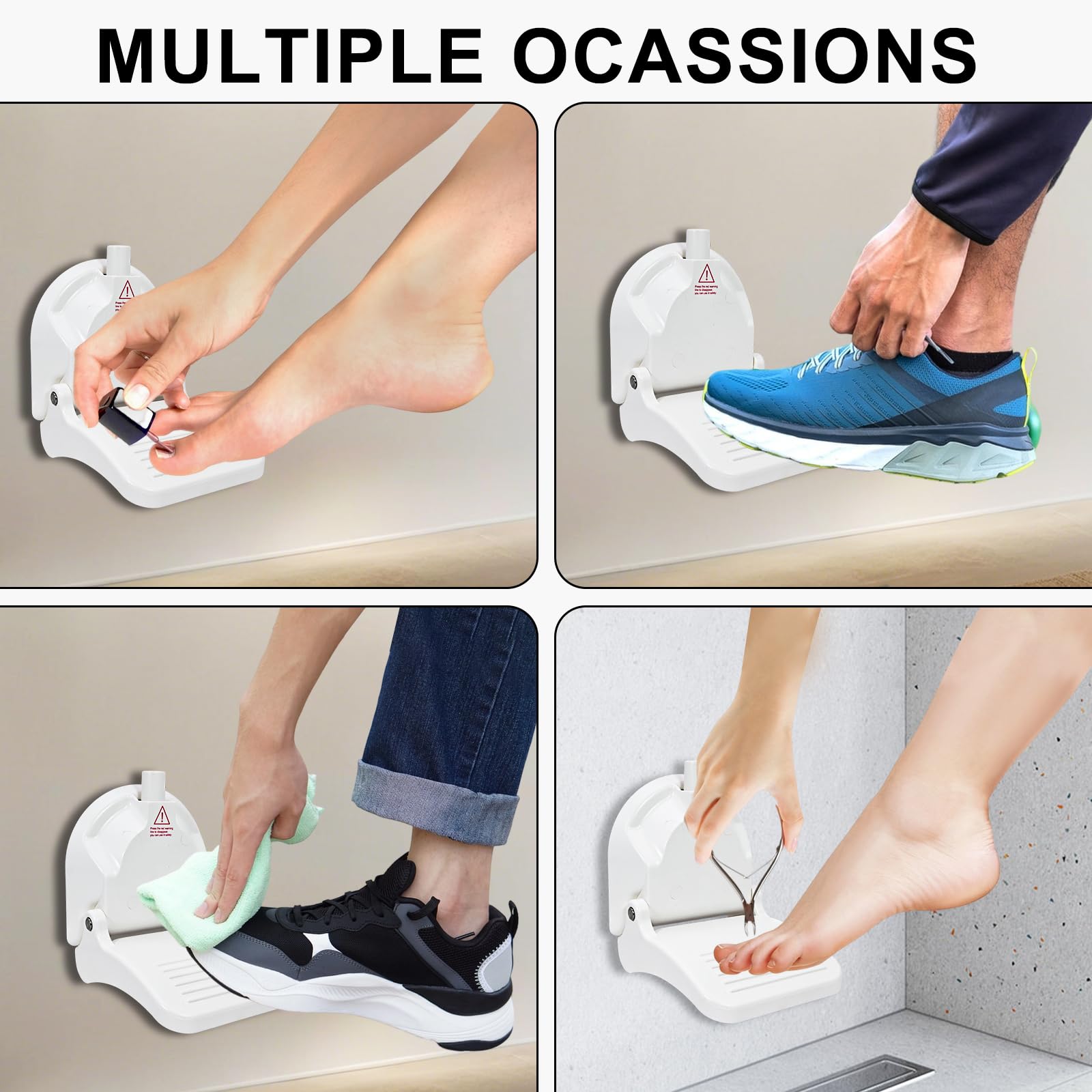 ZMJY Shower Foot Rest supports elderly users and pregnancy in the shower