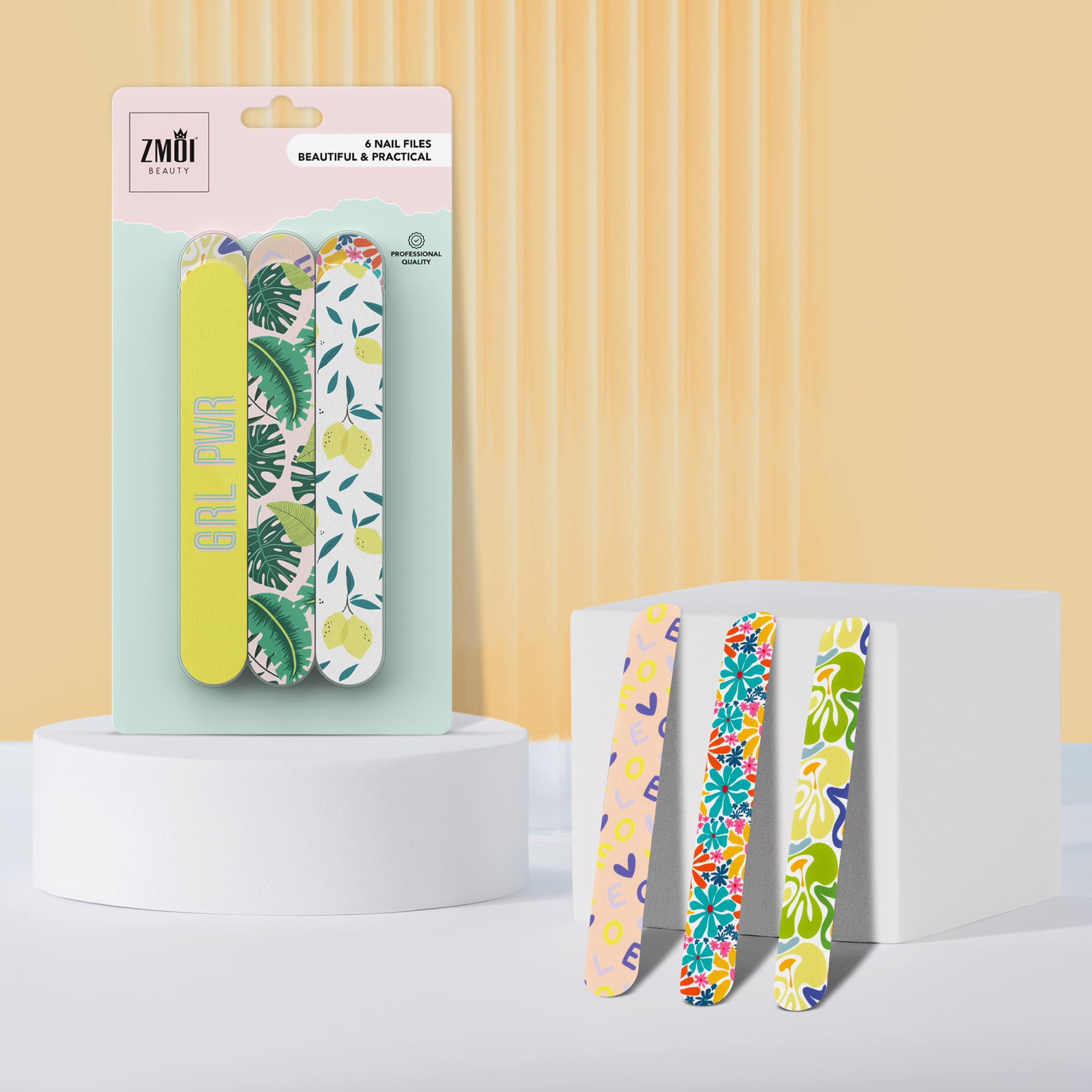ZMOI file designed for natural and acrylic nails to refine edges.
