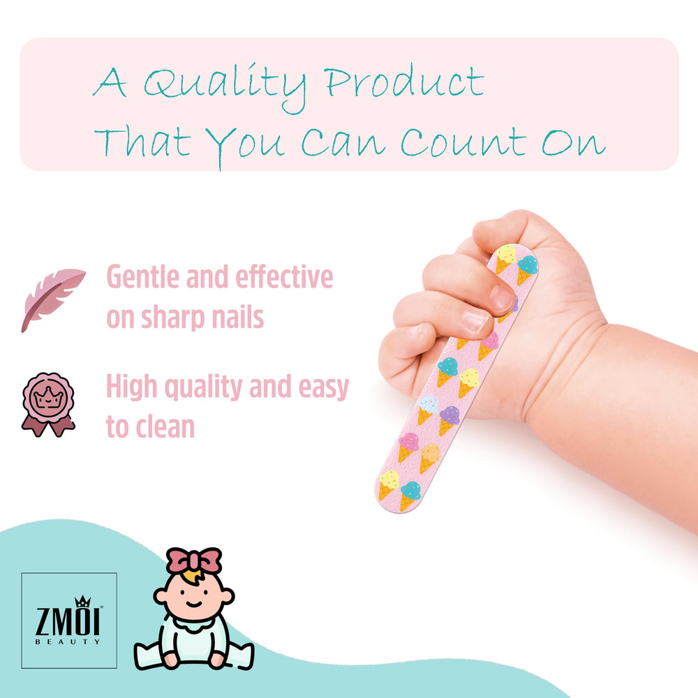 ZMOI baby nail file lavender design for safe toddler nails