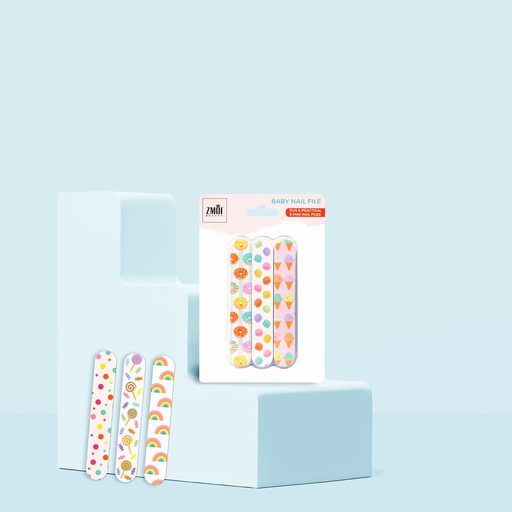 ZMOI baby nail file mint green mini board for quick touch-ups