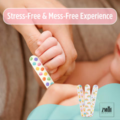 ZMOI baby nail file sky blue mini board with smooth filing