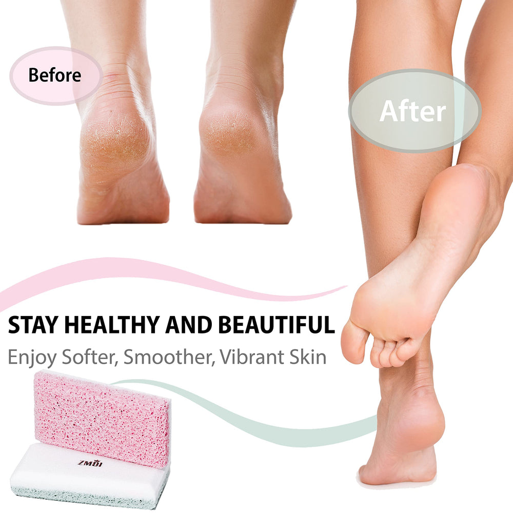 ZMOI Siliglass pumice stone is washable and reusable.