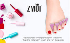 ZMOI toe separators reusable and washable for multiple manicures.