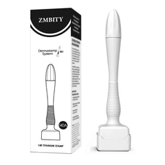 ZMSDBY Derma Stamp closeup with titanium needles for gentle skin care.
