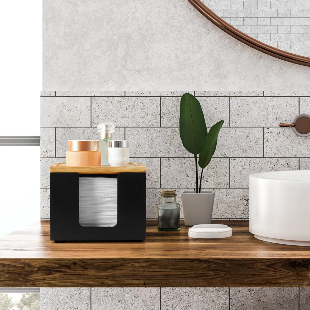 ZMZKKLL removable wood lid doubles as extra surface for small items.