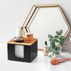 ZMZKKLL vanity organizer adds rustic-modern charm while keeping essentials in view.