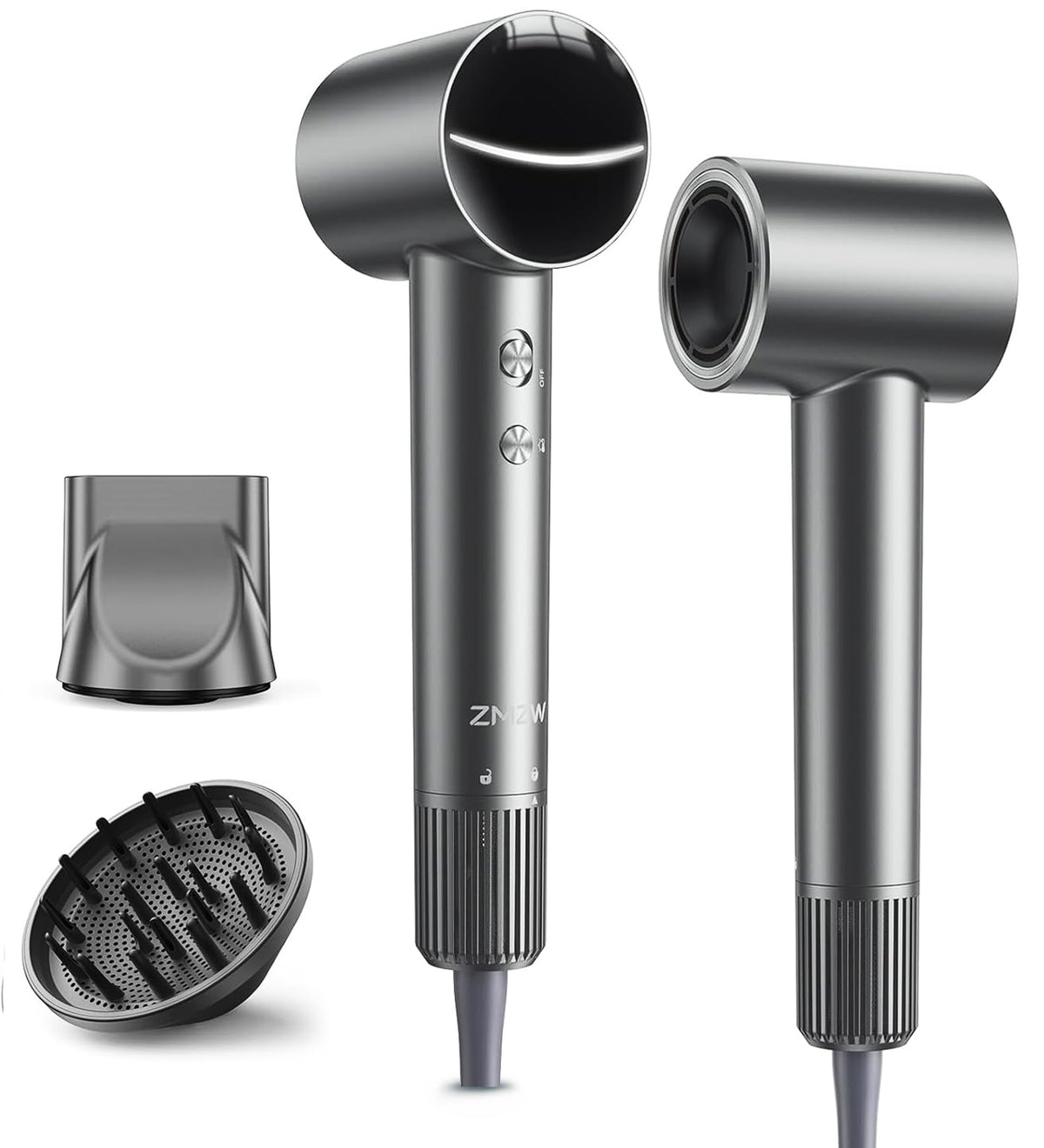 ZMZW high-speed ionic hair dryer with 160000rpm brushless motor for rapid, even drying.