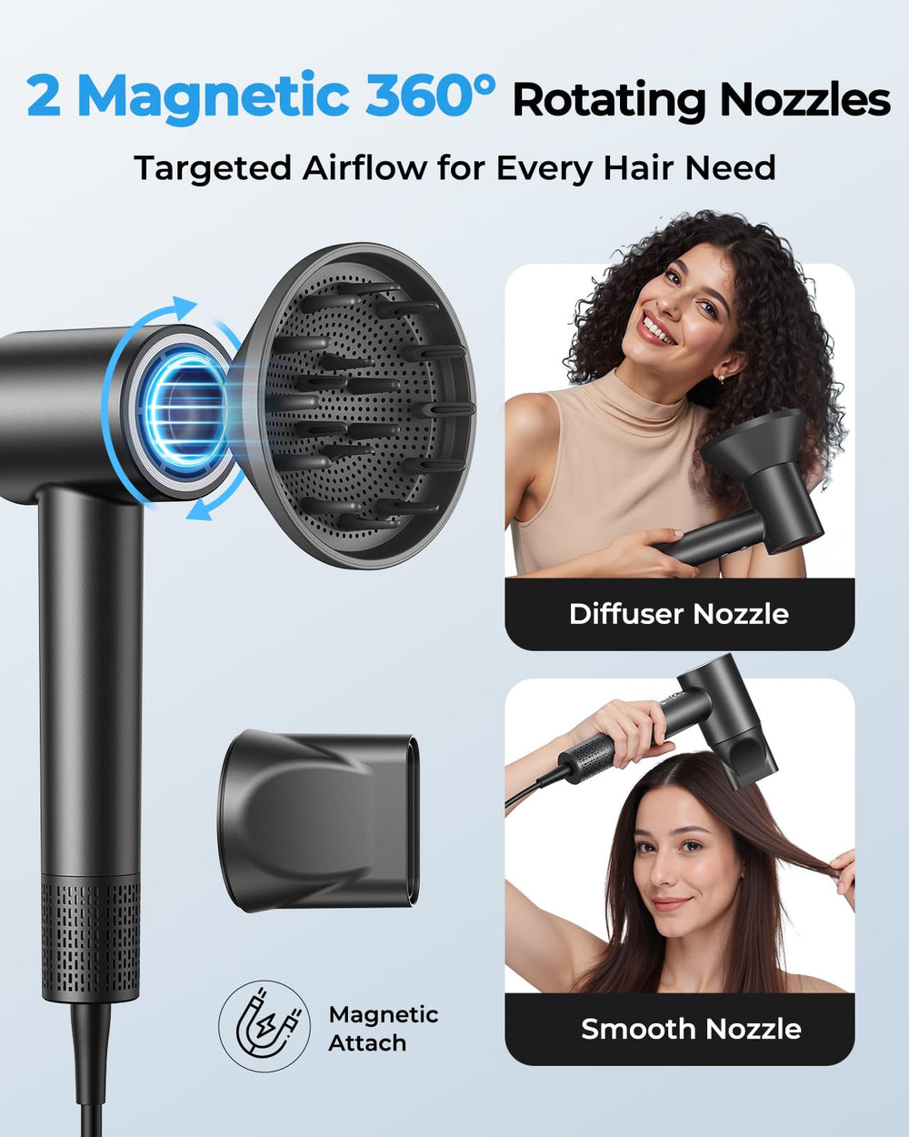 ZMZW quiet operation minimizes noise during daily styling sessions.