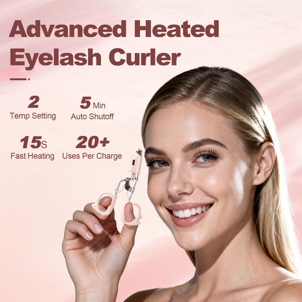 ZNJAVX curler in gentle 65°C mode shapes lashes softly.