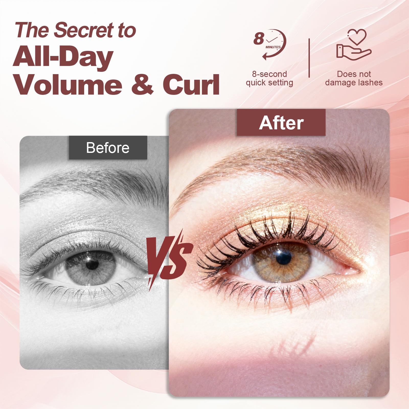 ZNJAVX curler in volumizing 85°C mode adds lift and definition.