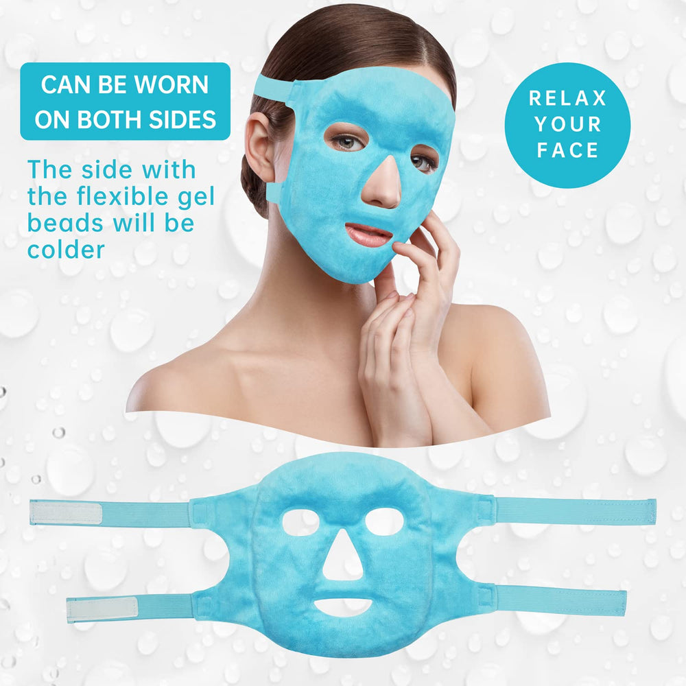ZNÖCUETÖD dry-eye relief blue mask provides soothing comfort.