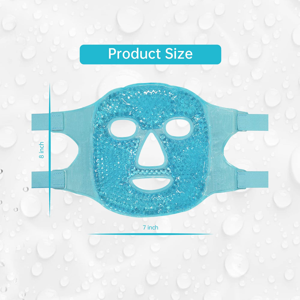 ZNÖCUETÖD migraine relief blue mask may ease tension.