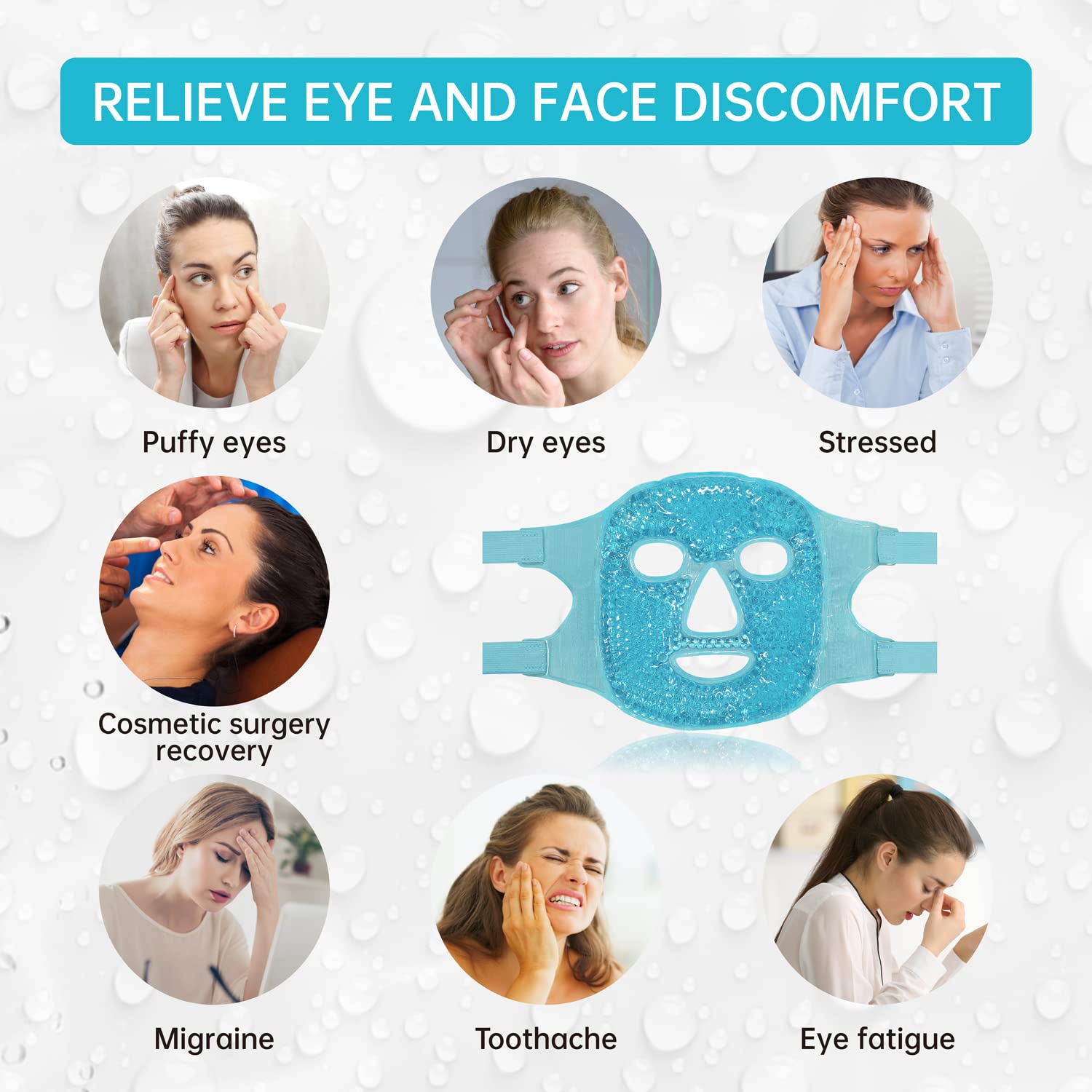 ZNÖCUETÖD post-procedure blue mask supports gentle facial care.