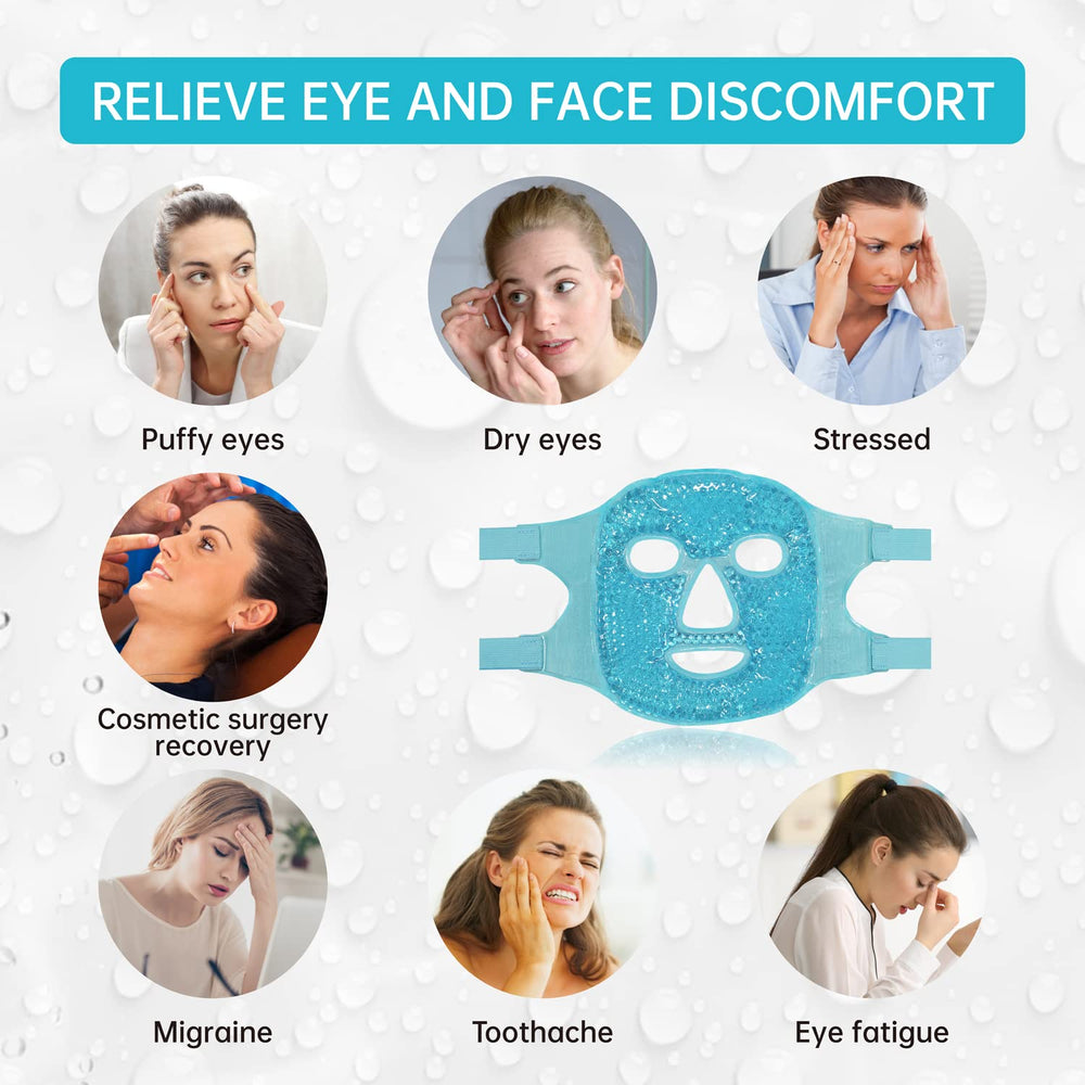ZNÖCUETÖD post-procedure blue mask supports gentle facial care.