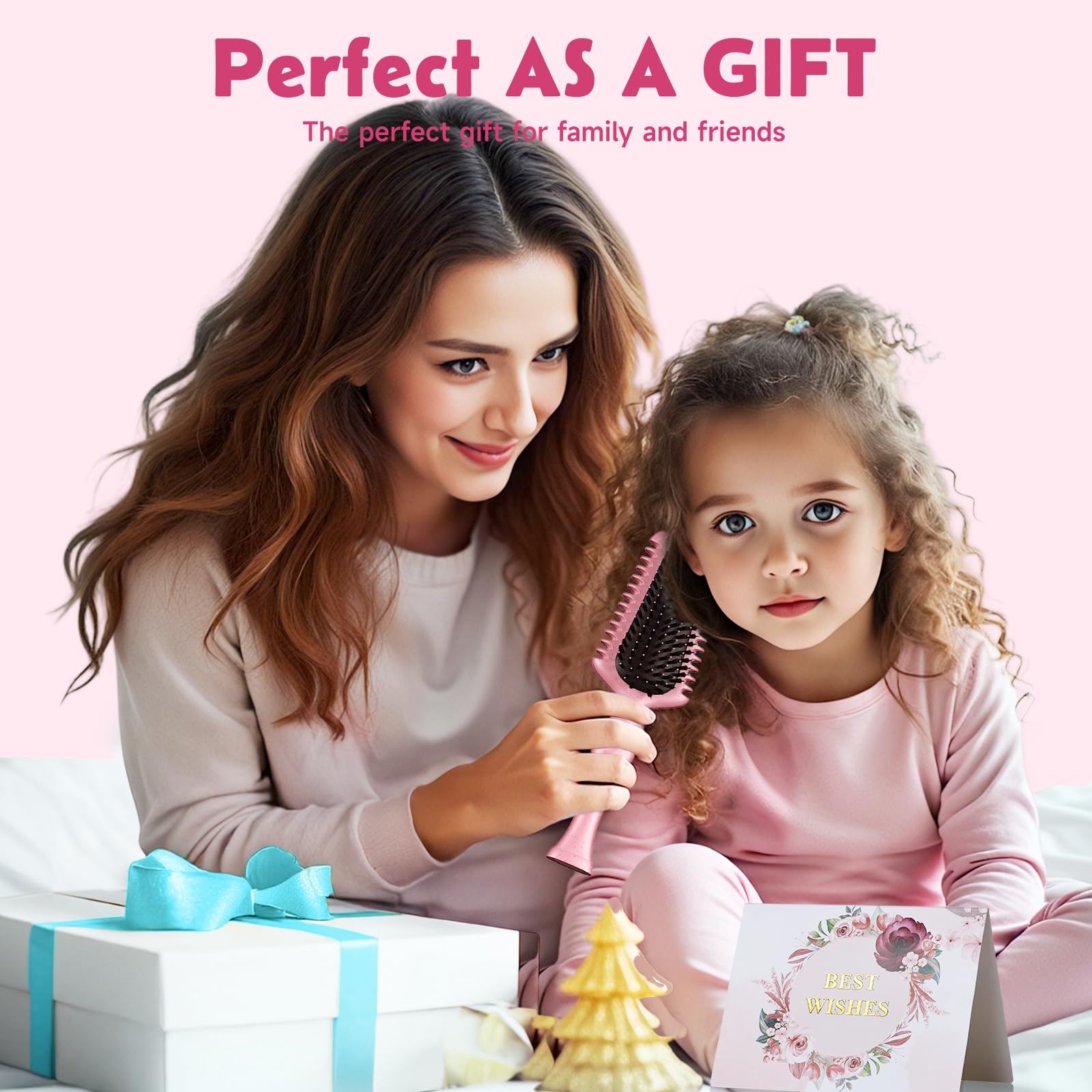 ZNONOX All hair types brush glides through thick to thin hair for easy styling