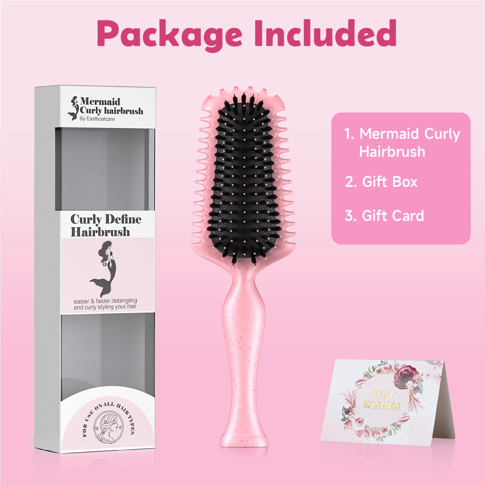ZNONOX Travel-friendly curl brush ideal for home or on-the-go routines