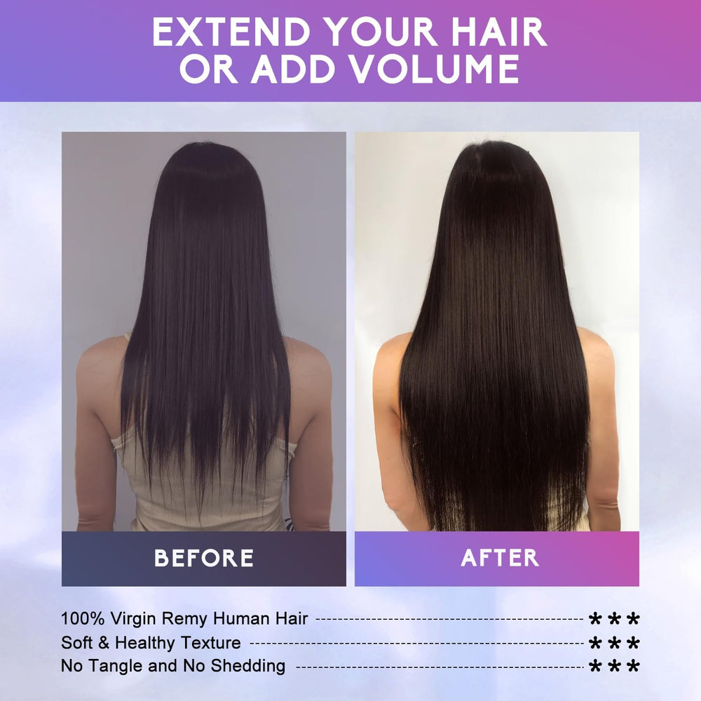 ZNXDJXE 18-inch extension set adds length and body for everyday wear