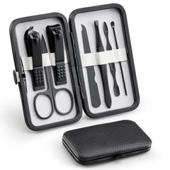 Znysuyii 7-in-1 manicure set in compact case, ideal for travel touch-ups.