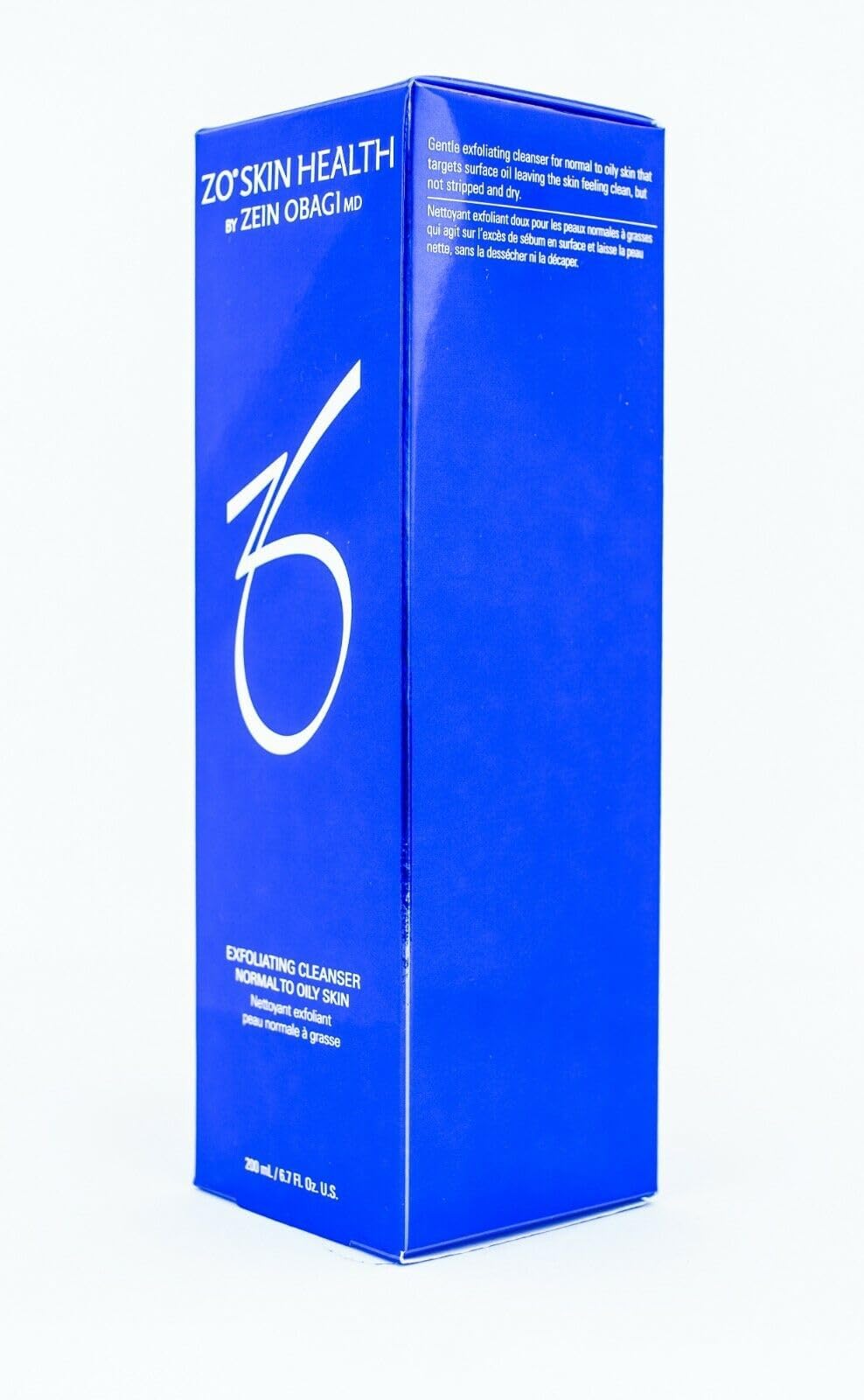 ZO SKIN HEALTH Exfoliating Cleanser bottle front view for normal to oily skin, daily cleansing benefits.