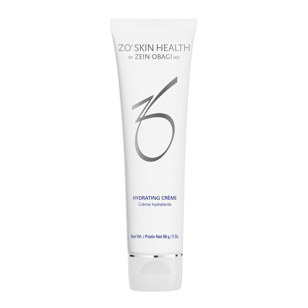 ZO Skin Health Hydrating Crème bottle showing hydration support and calm skin.