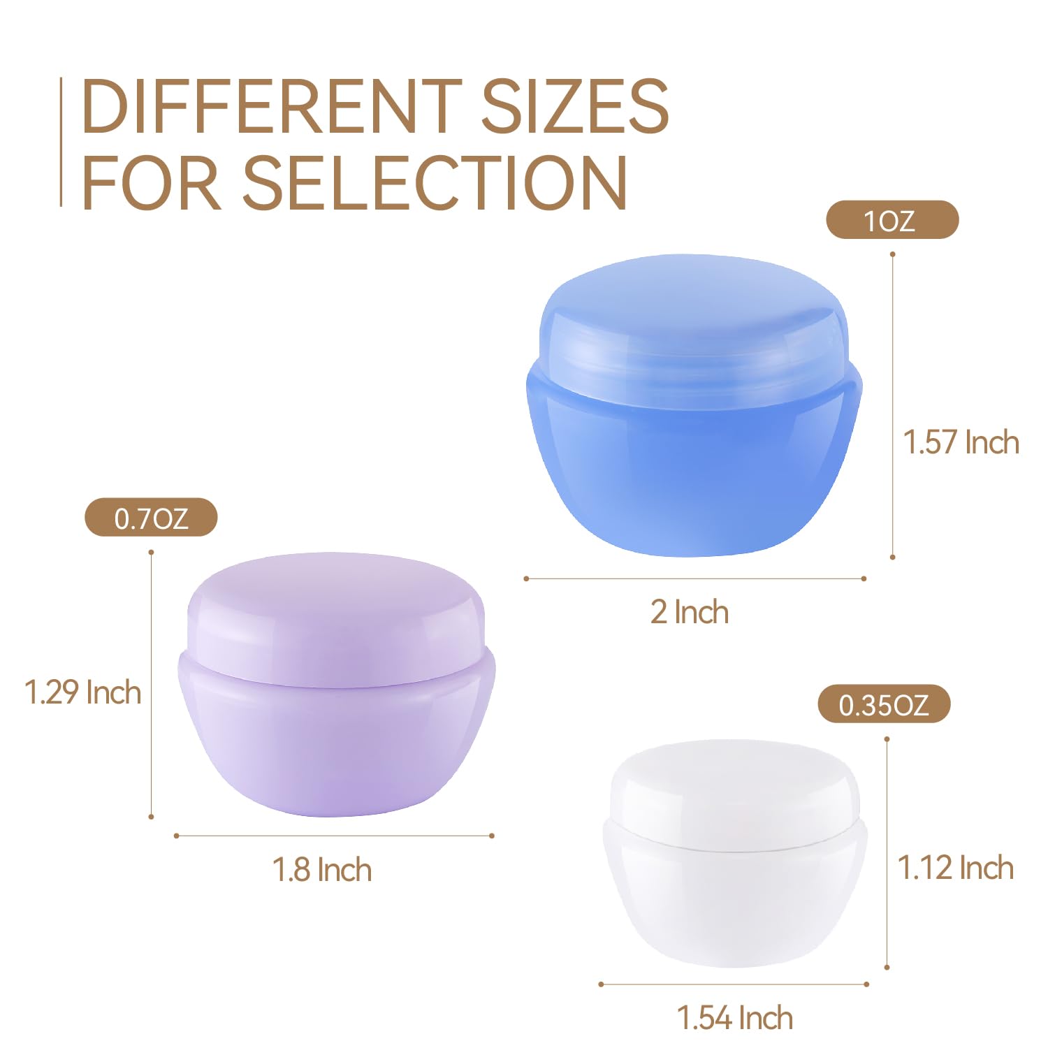 ZOADLE jars suitable for creams, gels, balms, and more.