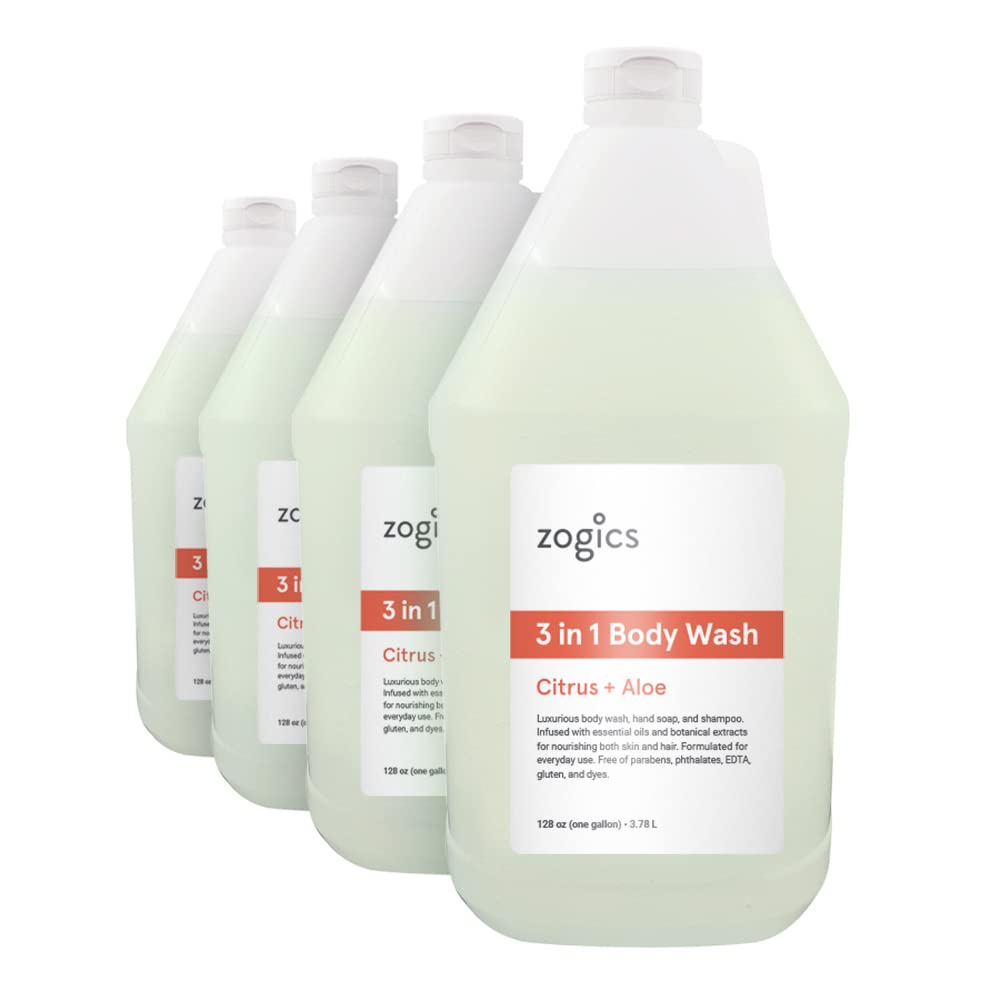 Zogics 3-in-1 Body Wash refill jug delivers hydrating cleansing for facilities.