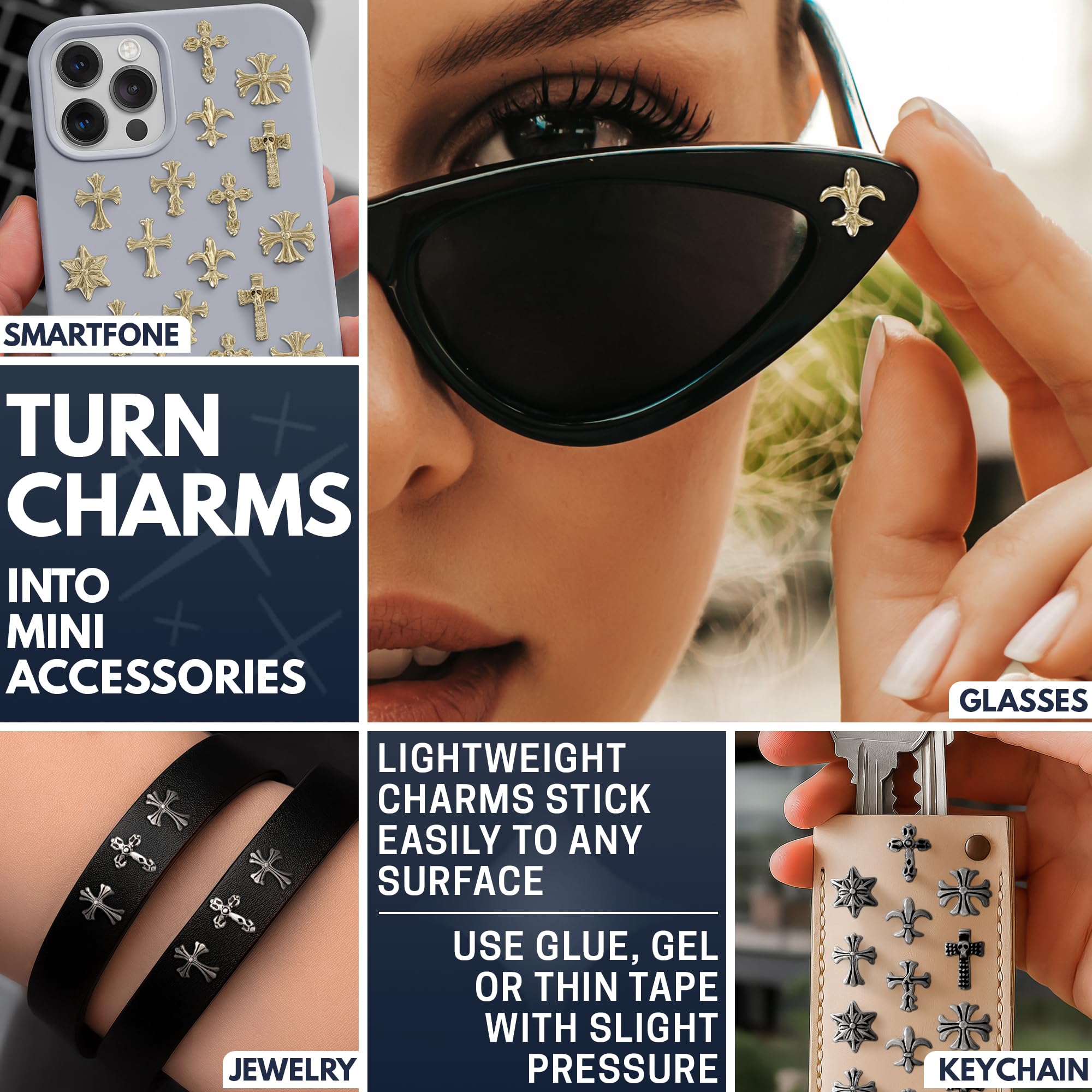 ZOKLU adornos cruz para joyería y manualidades creativas.