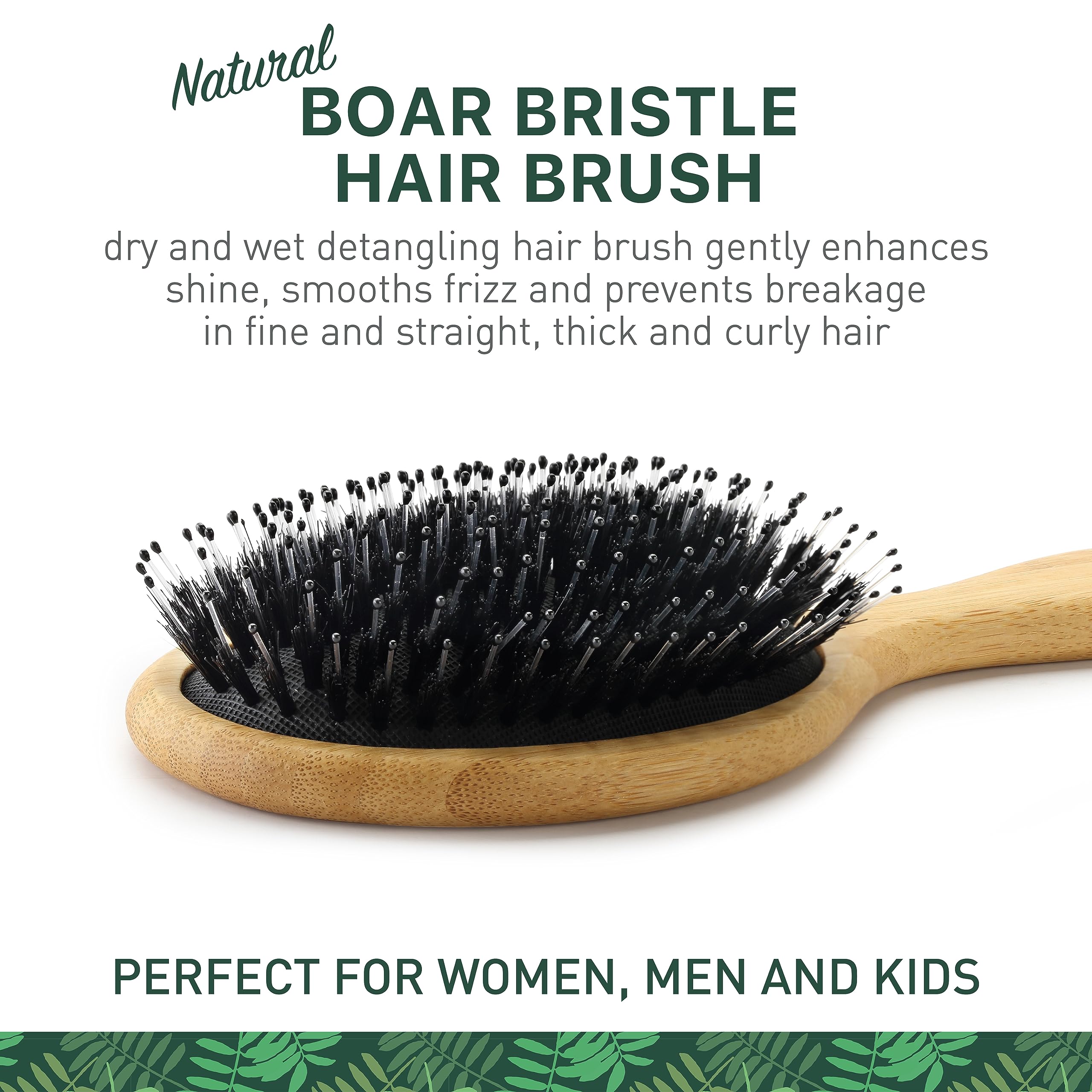 Zollo brush detangling wet hair while distributing oils for shine.
