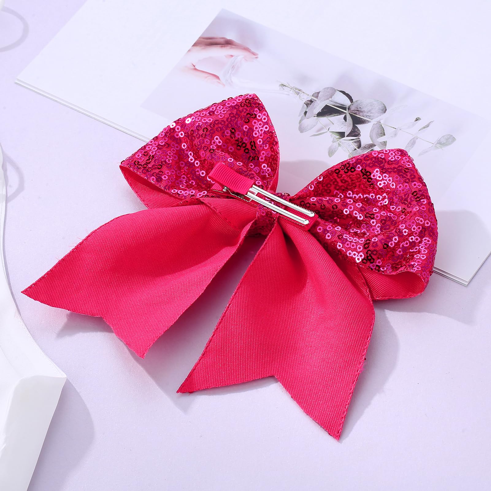 Zolyco bow clip hot pink perfect for buns and half-up styles