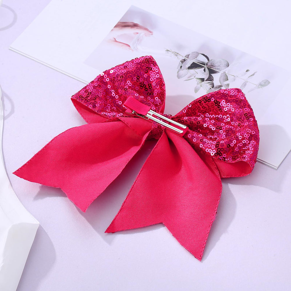 Zolyco bow clip hot pink perfect for buns and half-up styles