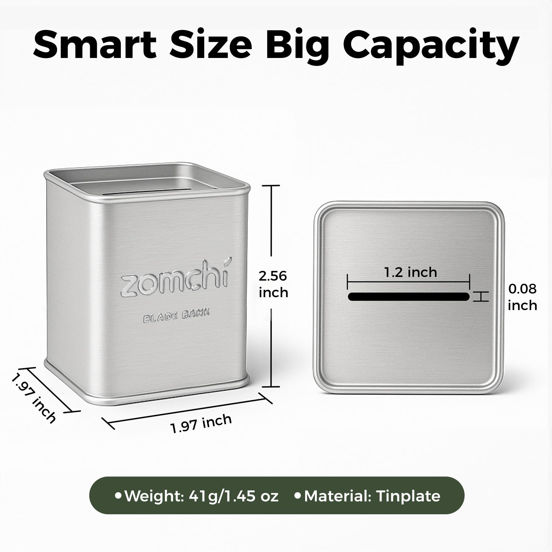 ZOMCHI Blade Bank metal construction is recyclable and durable
