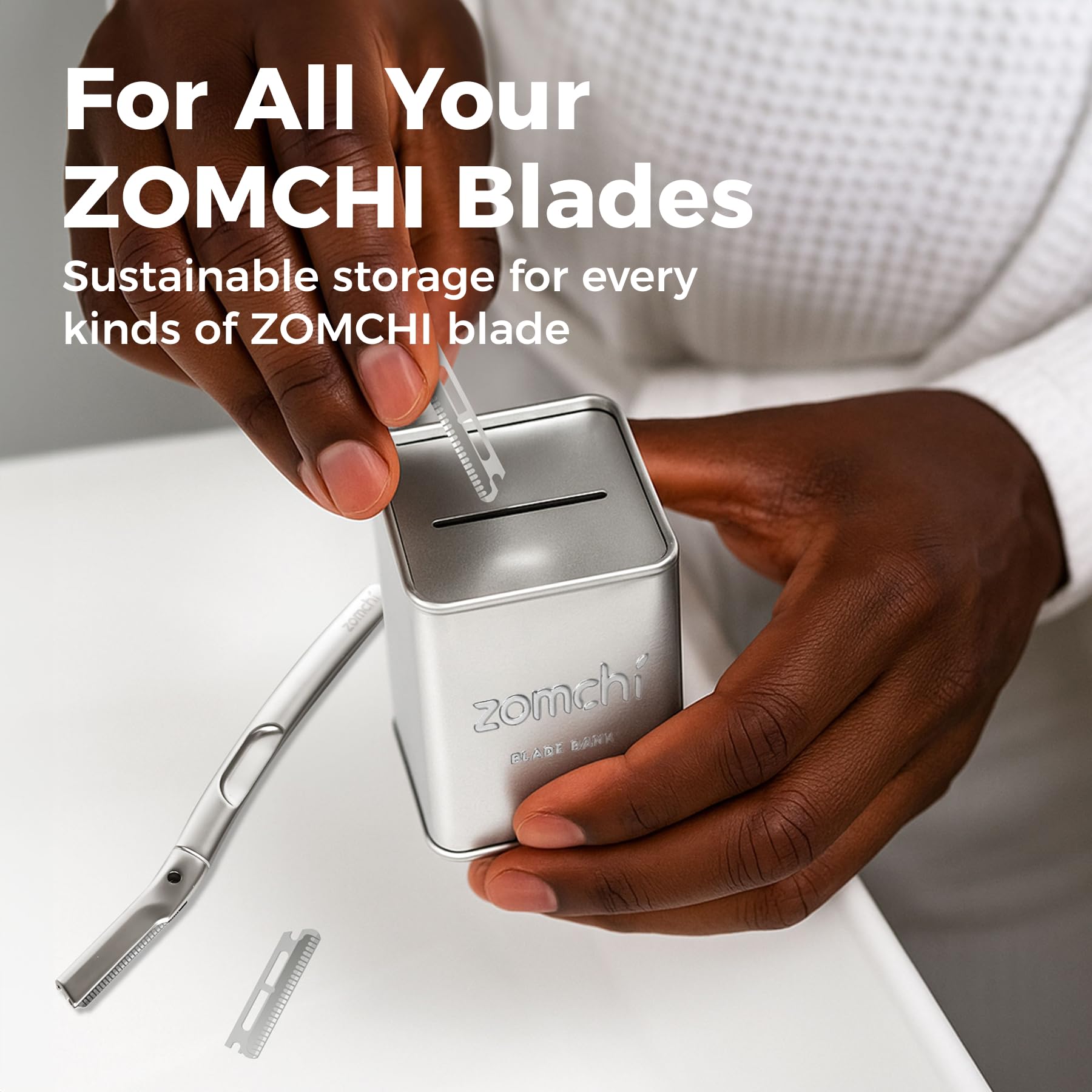ZOMCHI Blade Bank sealed design prevents blades from escaping during disposal