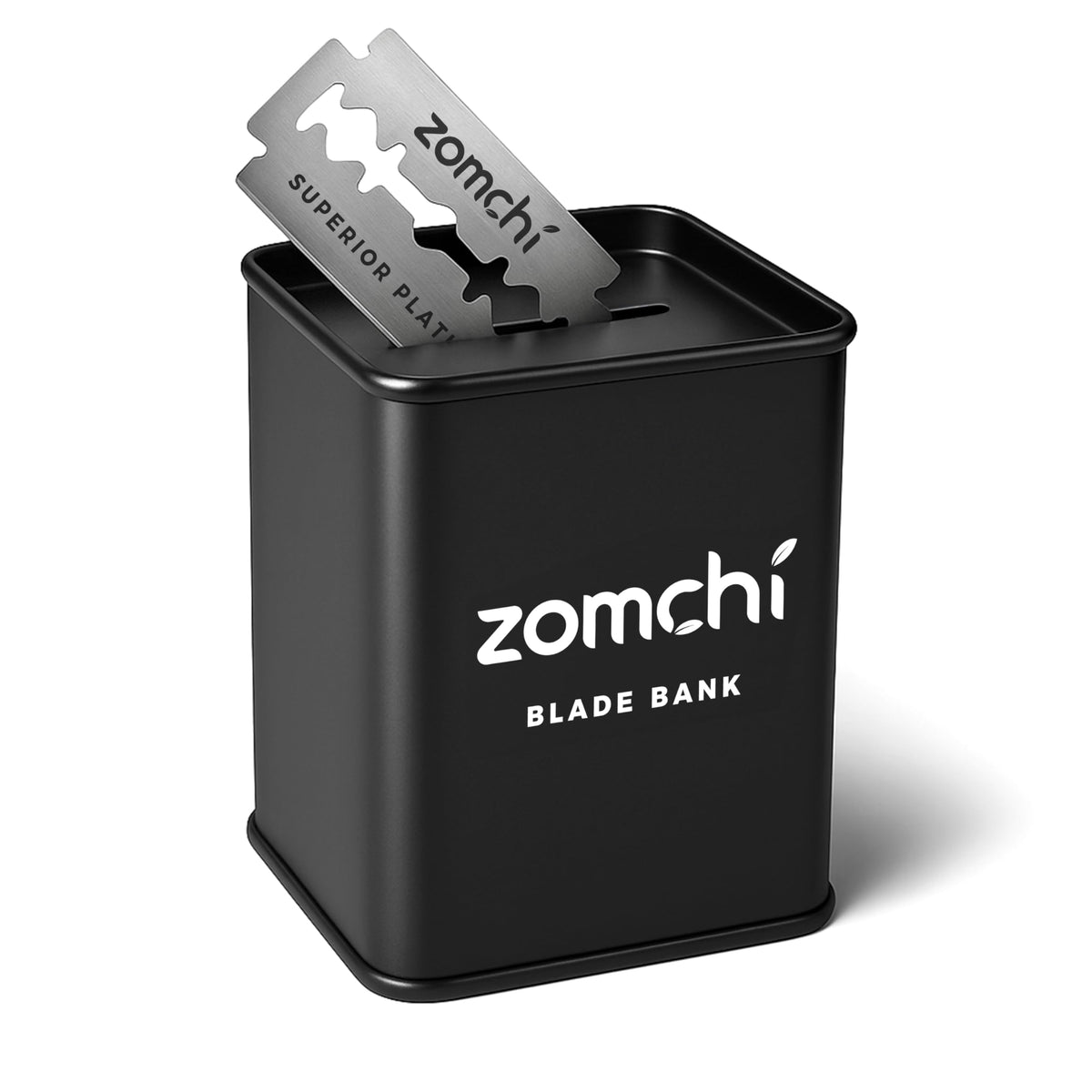 ZOMCHI blade bank with sealed top opening for safe disposal at home