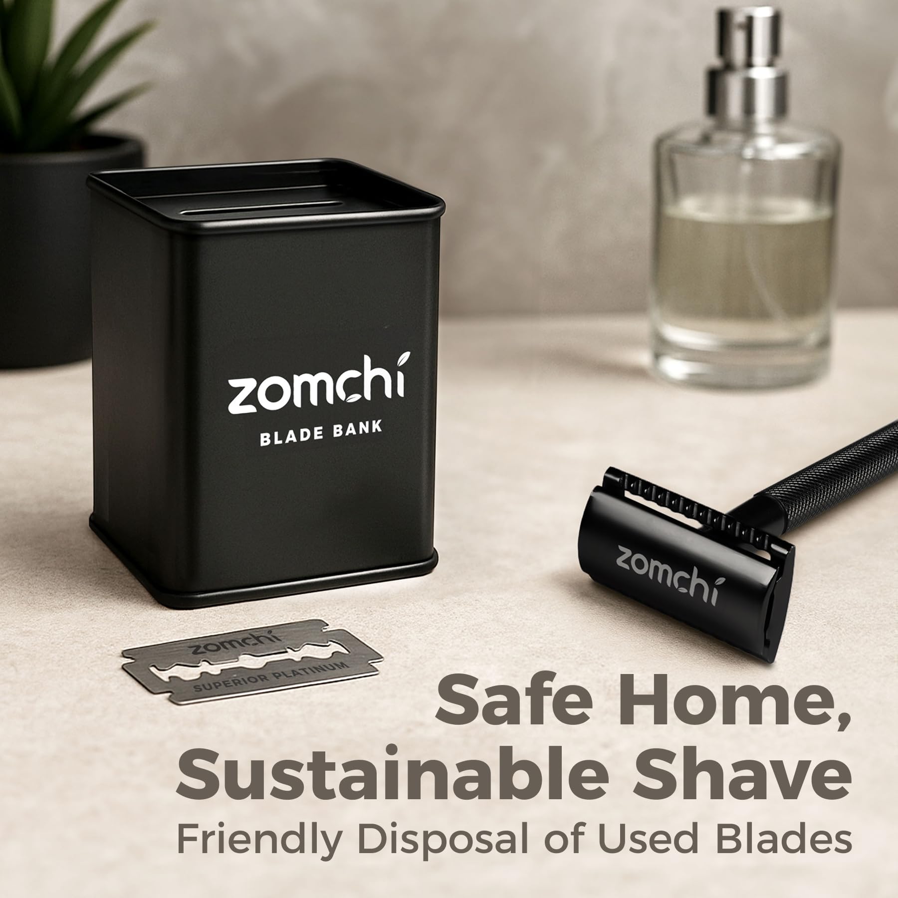 ZOMCHI blade bank square design providing roomy capacity